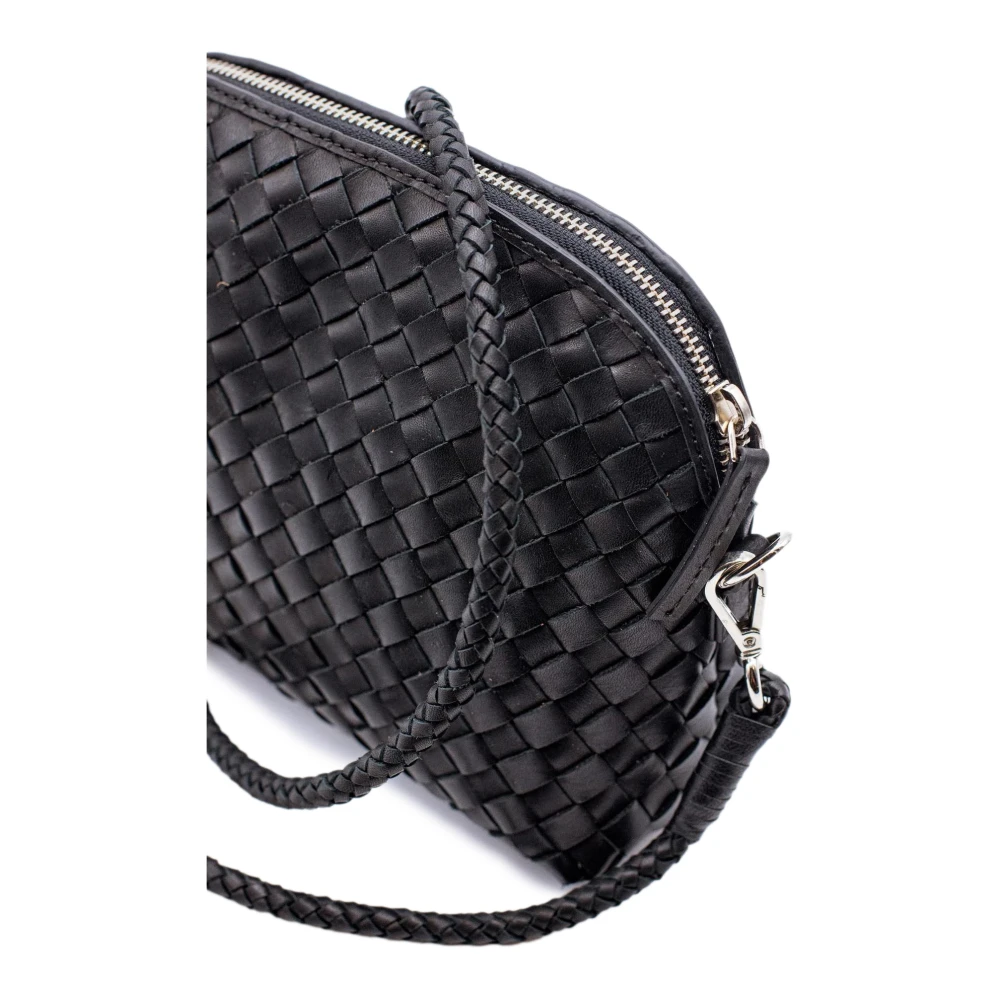 Dragon Diffusion Chunky Fellini Zwarte Leren Schoudertas Black Dames