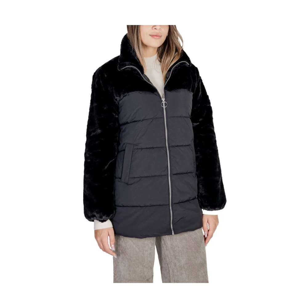 Only Zwarte Polyester Jas & Mantel Collectie Black Dames