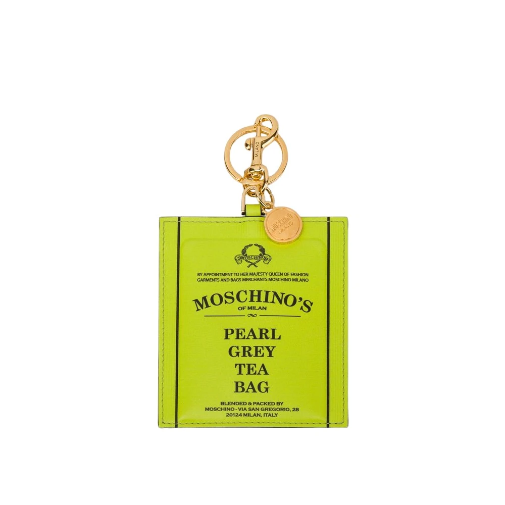 Moschino Unisex Green Printed Keychain