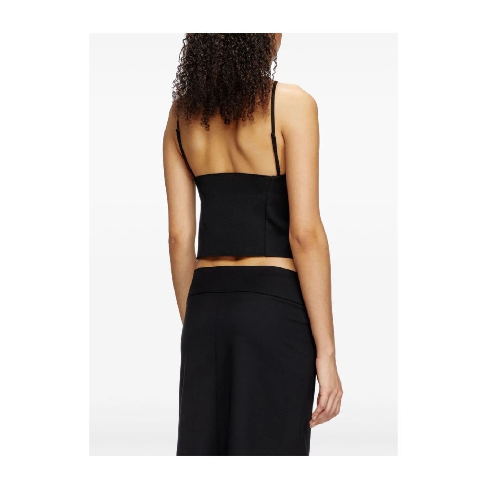 Diesel Chique T-wilit Top voor Vrouwen Black Dames