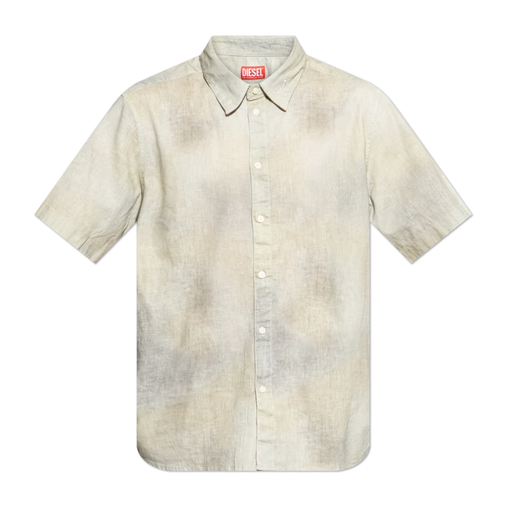 Diesel Mannelijk Grijs Shirt Met Korte Mouwen
