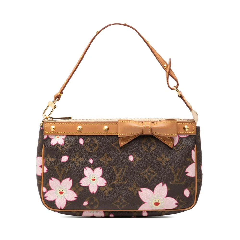 Louis Vuitton Vintage Women's Brown Pre-Owned Monogram Cherry Blossom Pochette