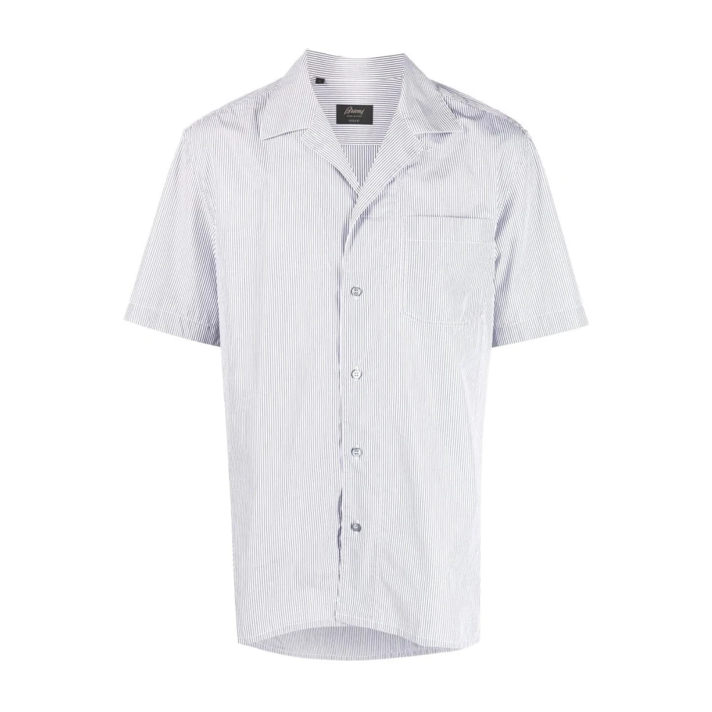 Brioni Short Sleeve Shirts White Heren