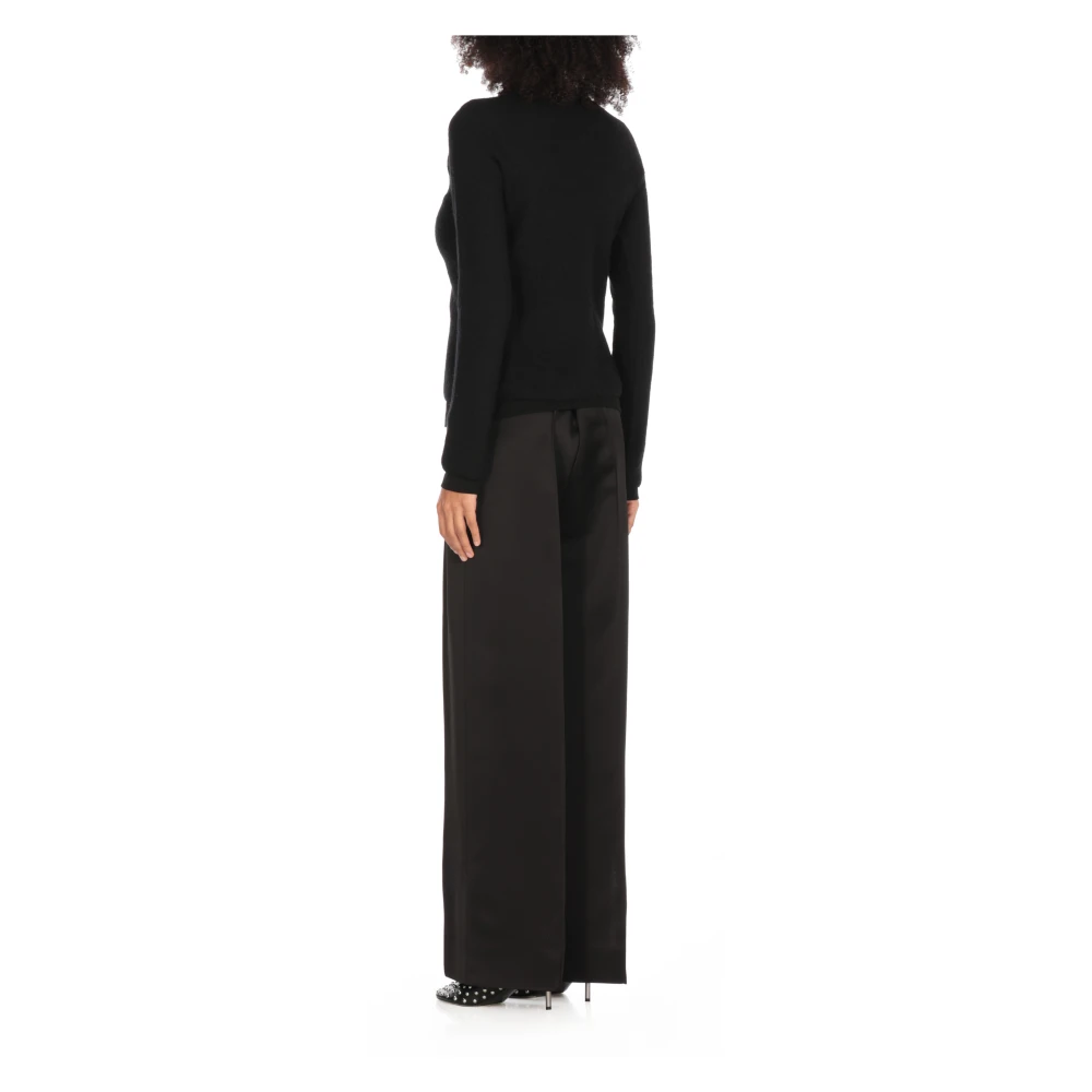 Jil Sander Zwarte wollen trui met hoge hals Black Dames