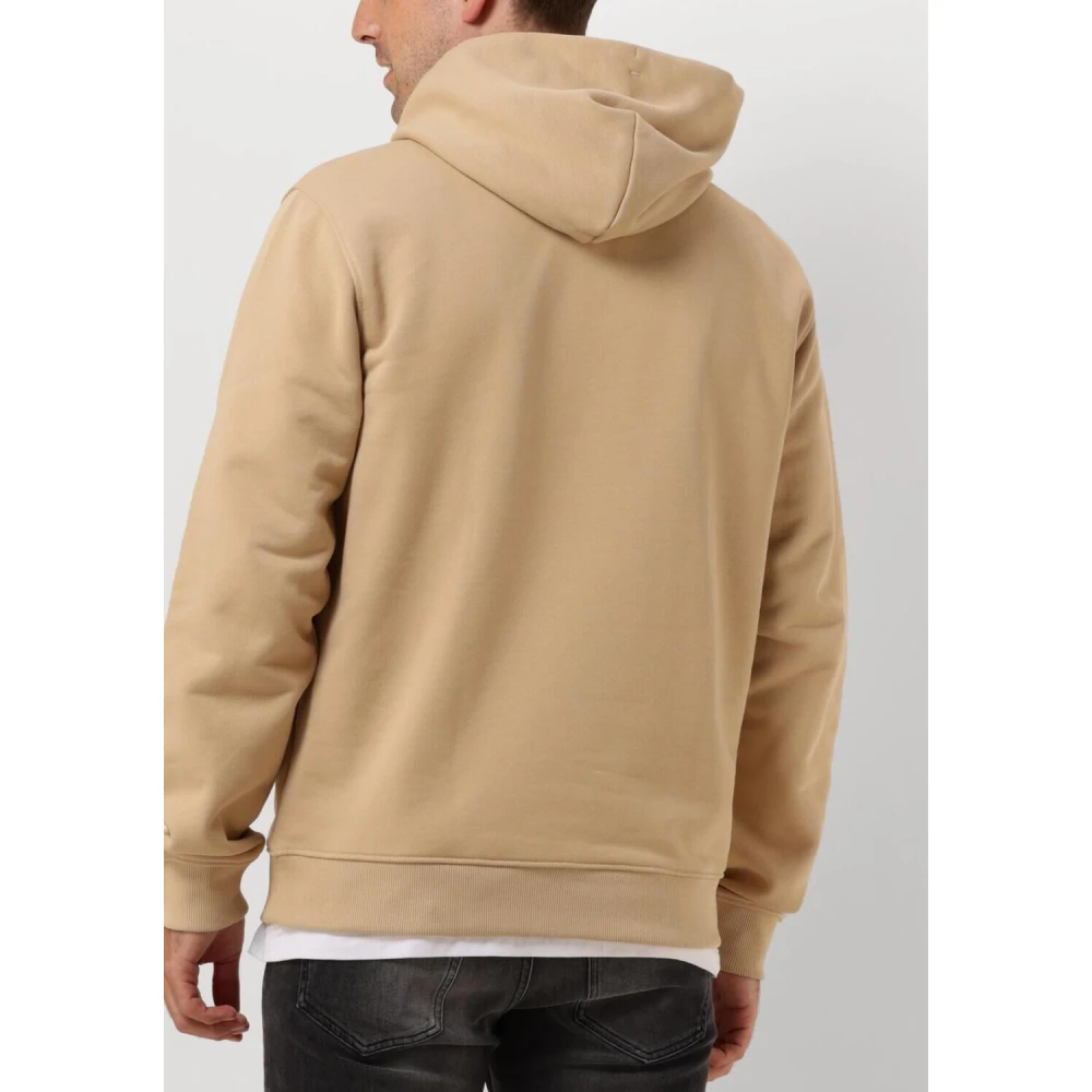 Tommy Jeans Beige Badge Hoodie voor Heren Beige Heren