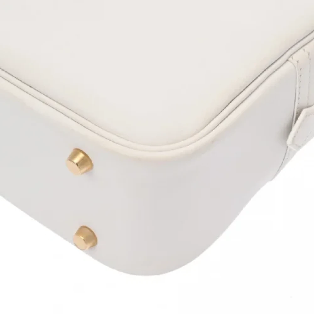 Hermès Vintage Pre-owned Leather handbags White Dames