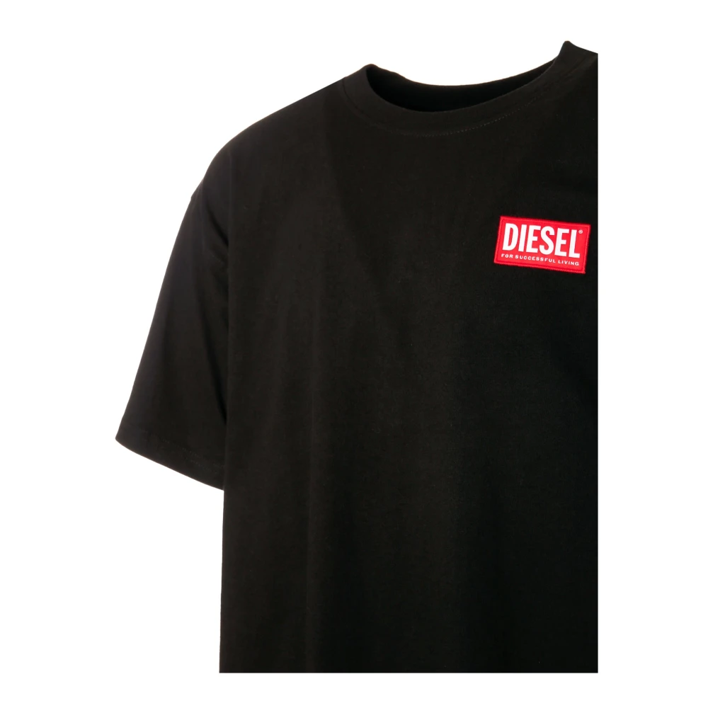 Diesel Boxt Lab T-Shirt Oversized Fit Black Heren