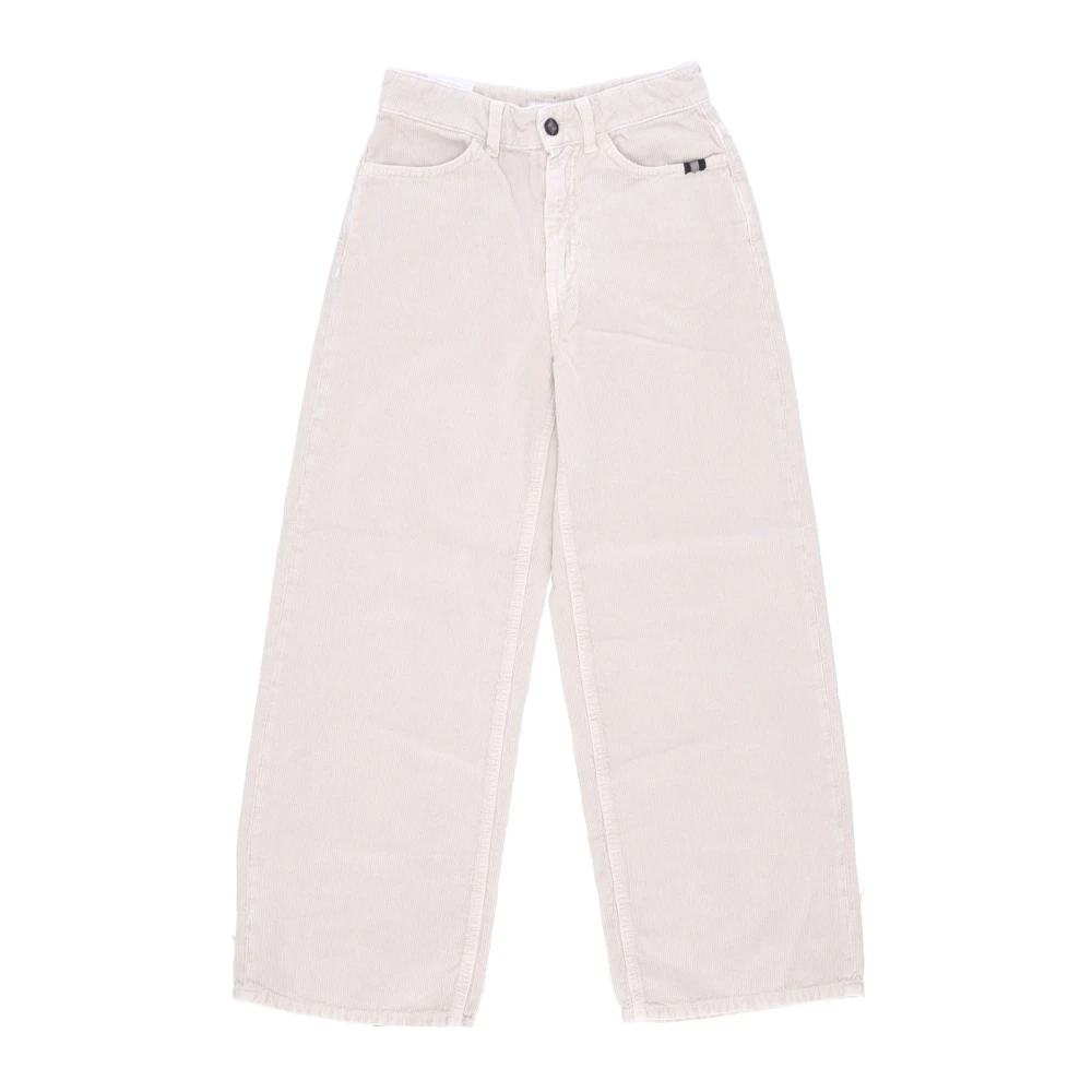 Amish Fluwelen Lange Broek met Zakken Beige Dames