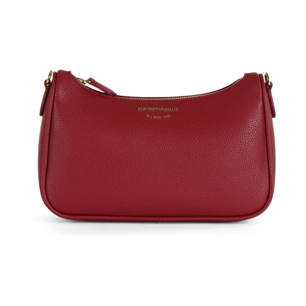 Emporio Armani Gestructureerde Schoudertas met Logoprint Red Dames