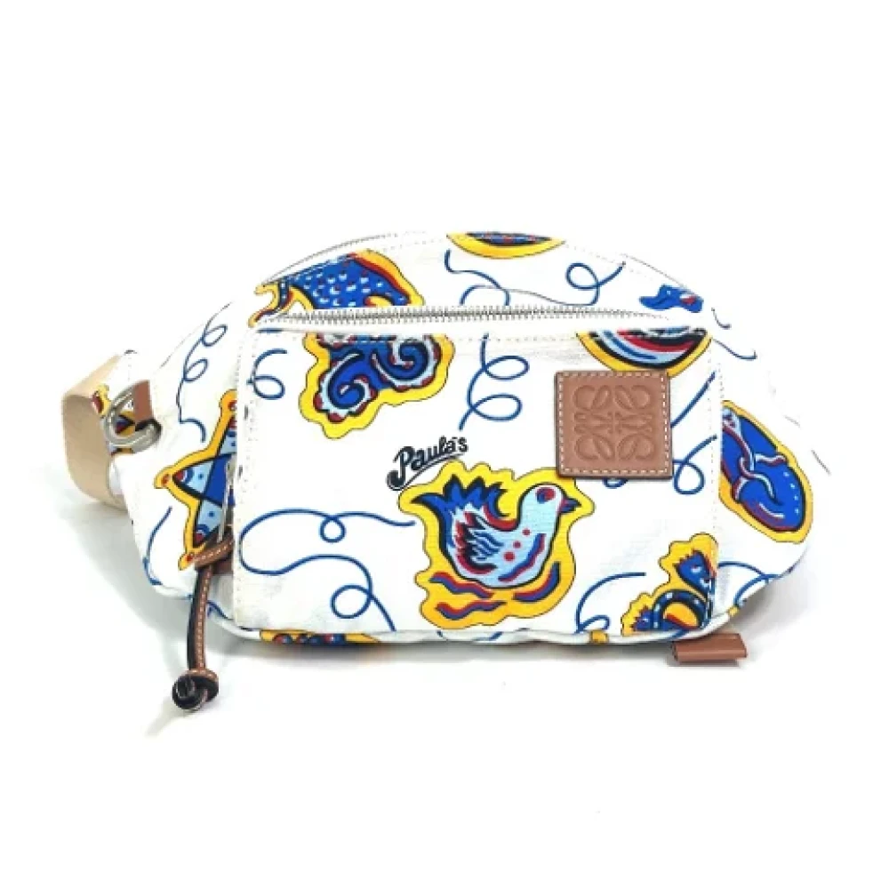 Loewe Pre-owned Fabric crossbody-bags White Heren