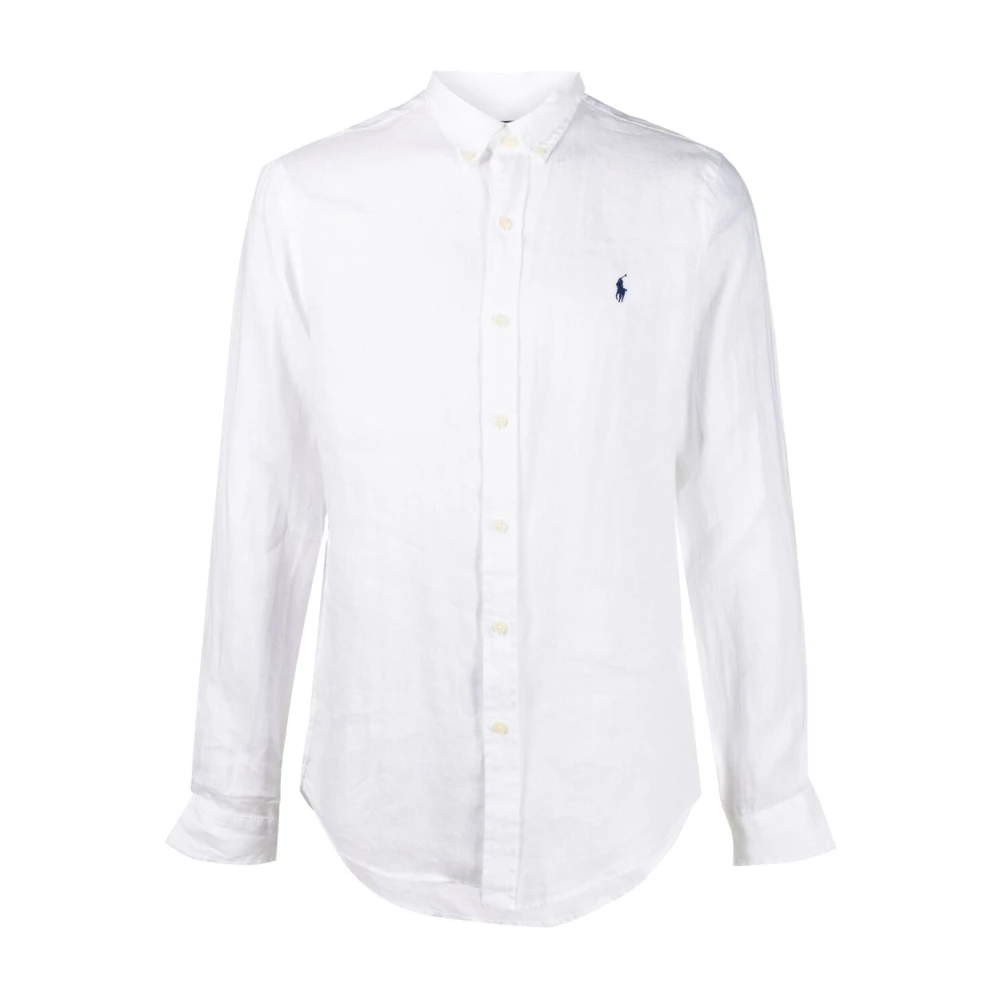 Polo Ralph Lauren Vit Långärmad Sport Skjorta White, Herr