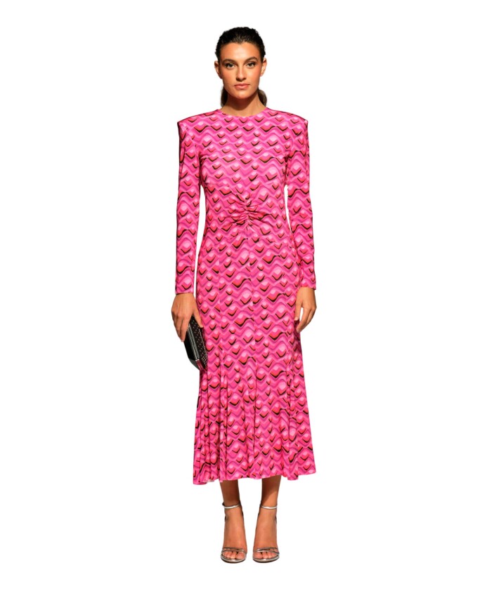 robe-midi-en-soie-fuchsia-avec-epaulettes