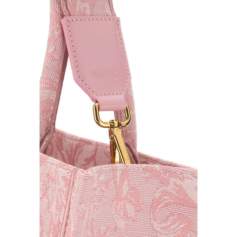 Versace Mini Athena Geborduurde Handtas Pink Dames