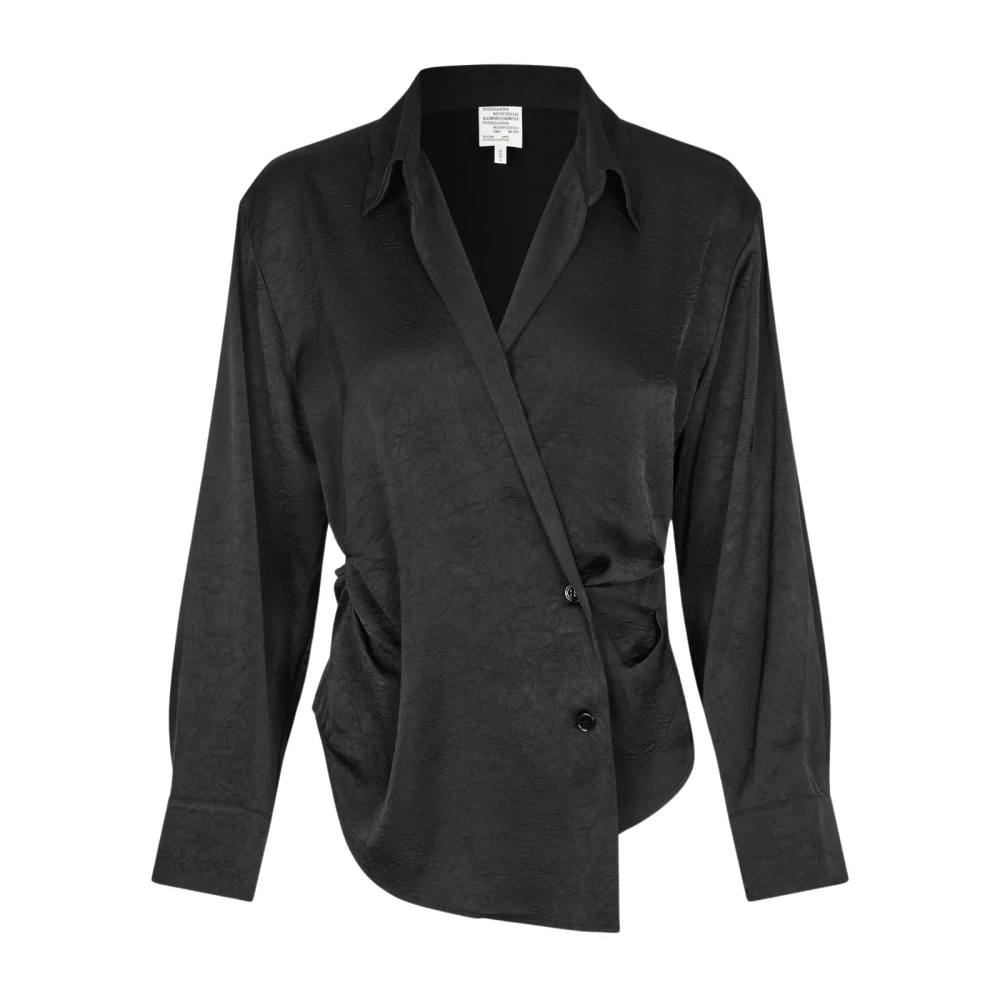 BAUM UND PFERDGARTEN Wikkelblouse met Knoopsluitingen Black Dames
