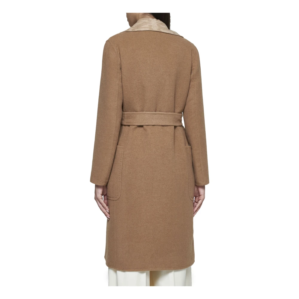 Max Mara Omkeerbare Kamelenharen Jas Brown Dames