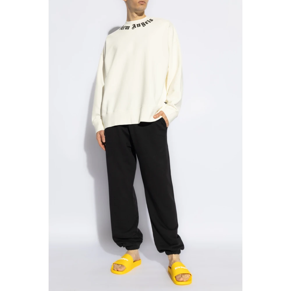 Palm Angels Sweatshirt met logo White Heren