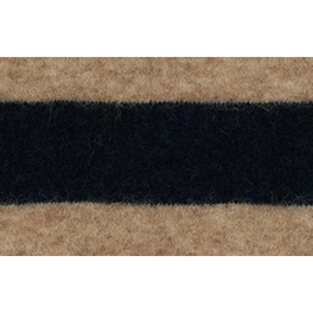 Gallo Blauwe Alpaca Wol Sjaal Twee-Tint Strepen Multicolor Dames