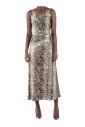 robe-en-polyester-elasthanne-marron