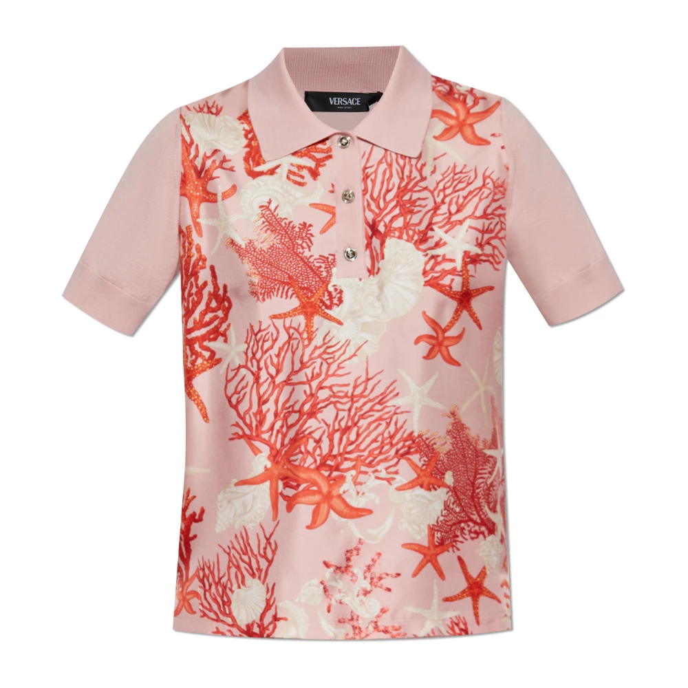 Versace Polo met Barocco Sea patroon Multicolor Dames