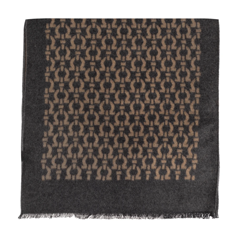 Ferragamo Uomo Grigio - Monogram Scarf - Accessories - One Size