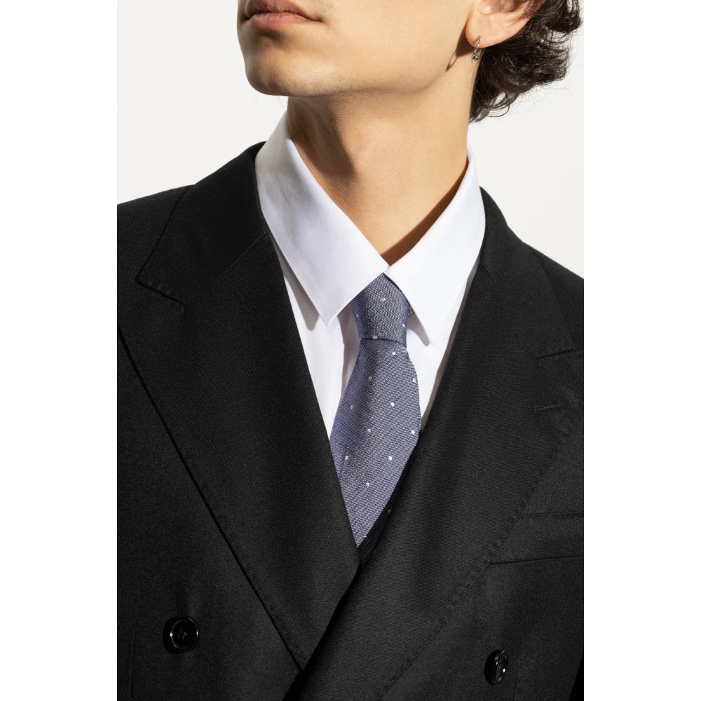 Paul Smith Stippenpatroon stropdas Blue Heren