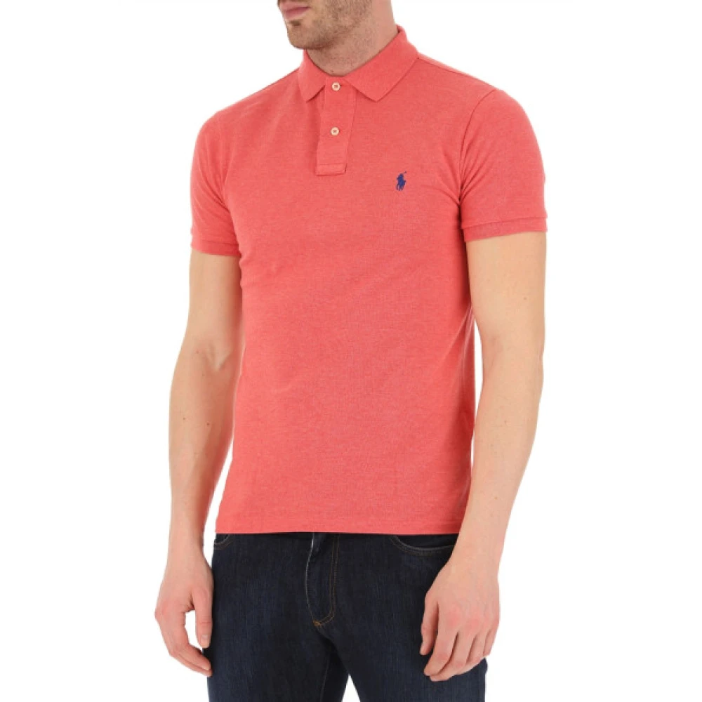 Polo Ralph Lauren Slim Fit Piqué Katoenen Polo Shirt Red Heren