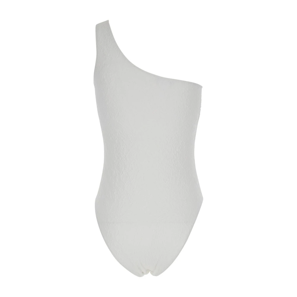 Anjuna Witte One-Shoulder Badpak met Strass Detail White Dames