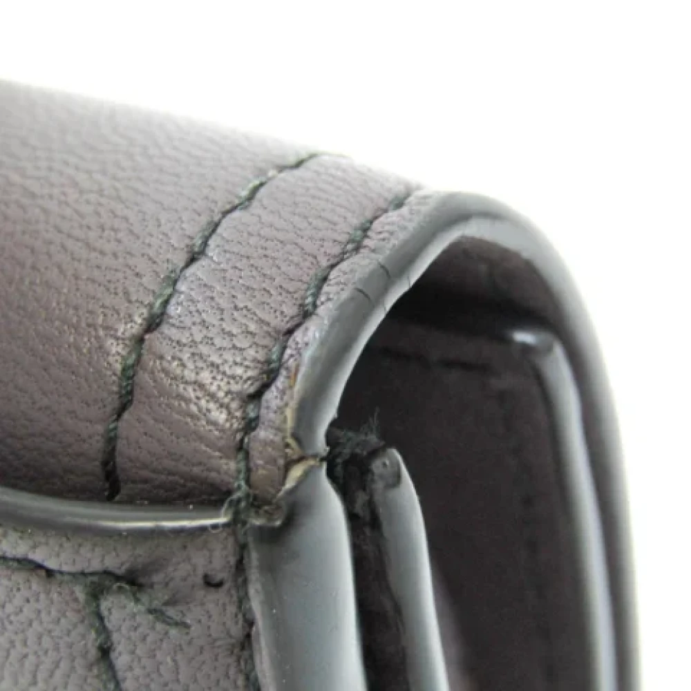 Bottega Veneta Vintage Tweedehands Bruin Leren Bottega Veneta Portemonnee Brown Dames