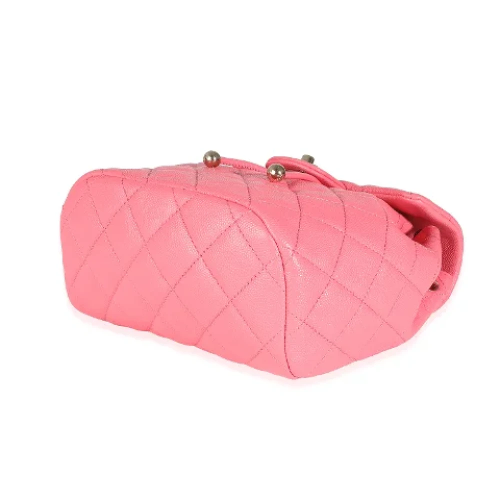 Chanel Vintage Pre-owned Leather backpacks Pink Dames