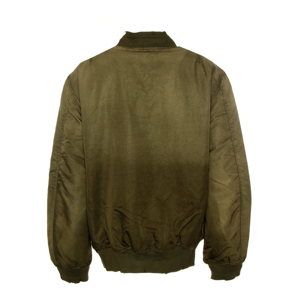 Diesel Bomberjack met degradé en distressed look Green Heren