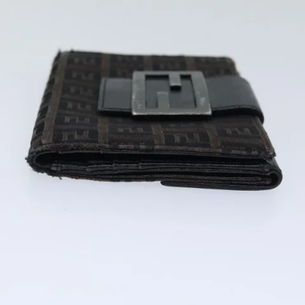 Fendi Vintage Pre-owned Canvas wallets Brown Dames