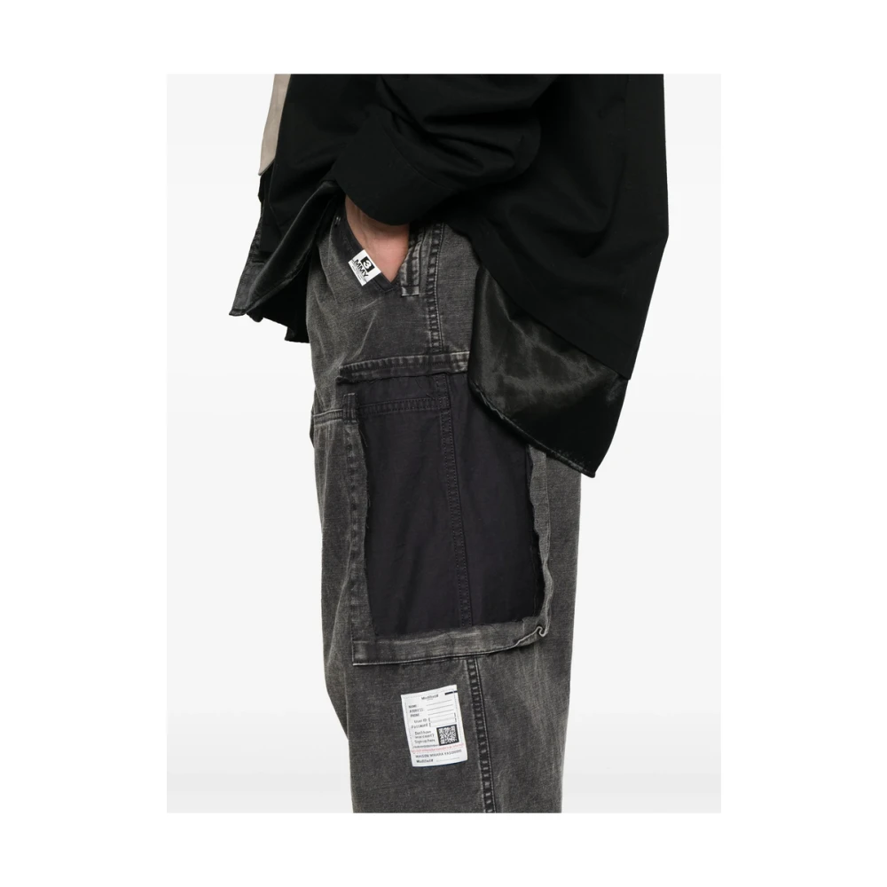 Mihara Yasuhiro Grijze Broek met Koordtaille Black Heren