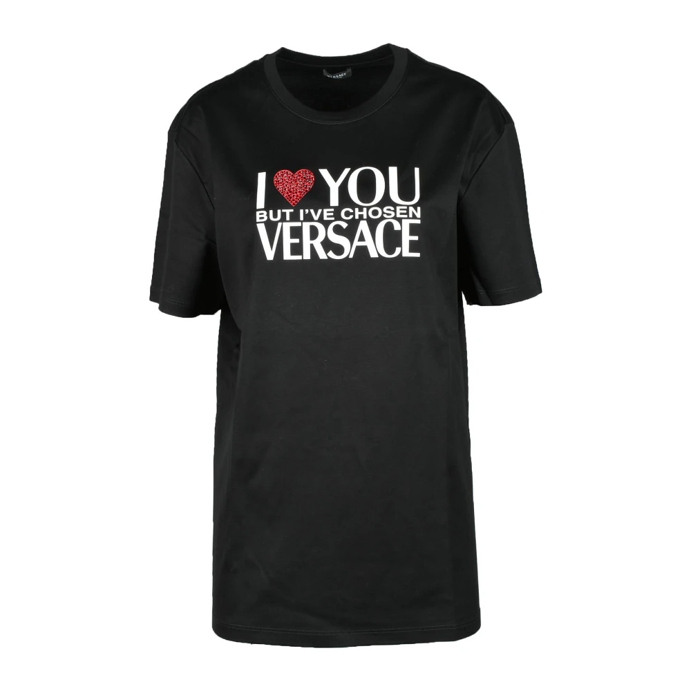 Versace Zwarte T-shirt voor vrouwen Black Dames