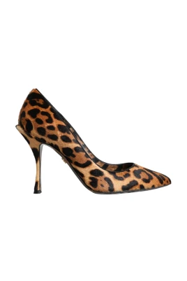 Leopard Kalv Hår Högklackade Pumps