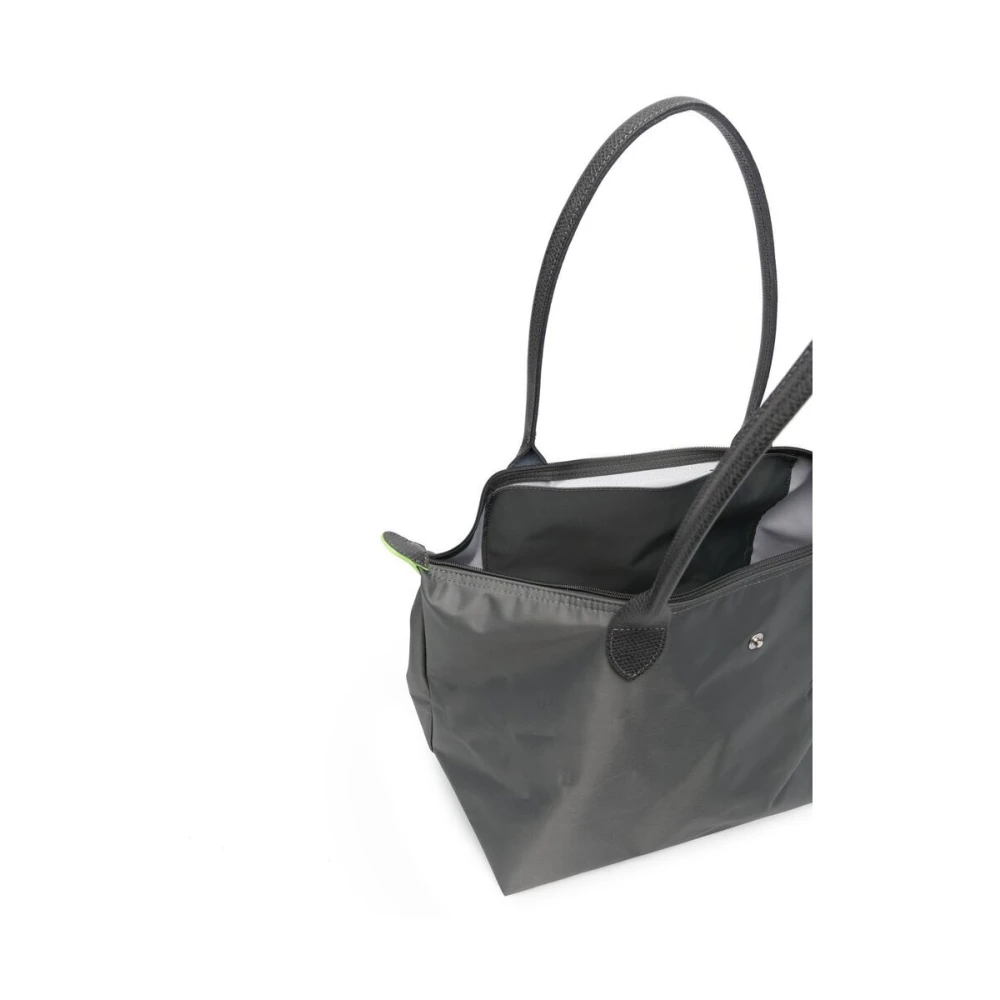 Longchamp Antracietgrijze Canvas Schoudertas Gray Dames