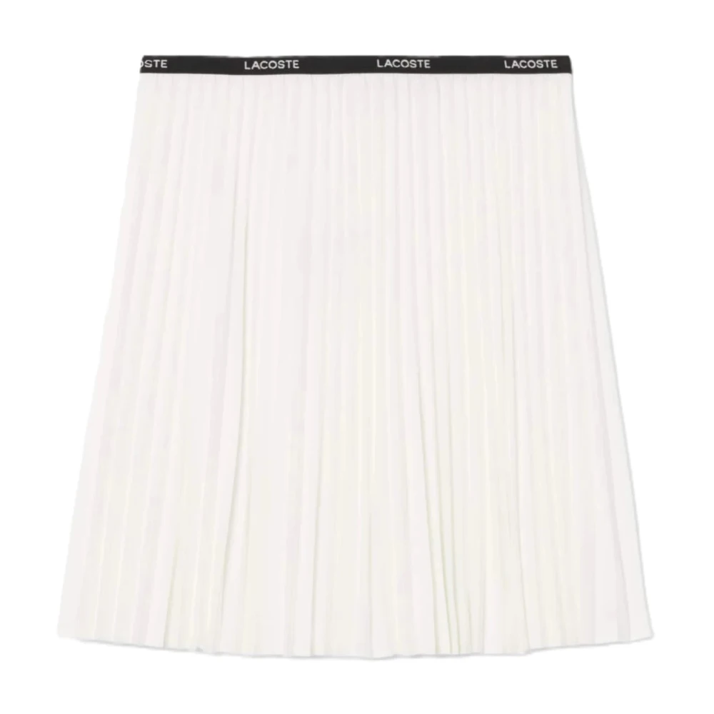 Lacoste Donna Bianco - Gonna Corta A Pieghe - Skirts - Xs