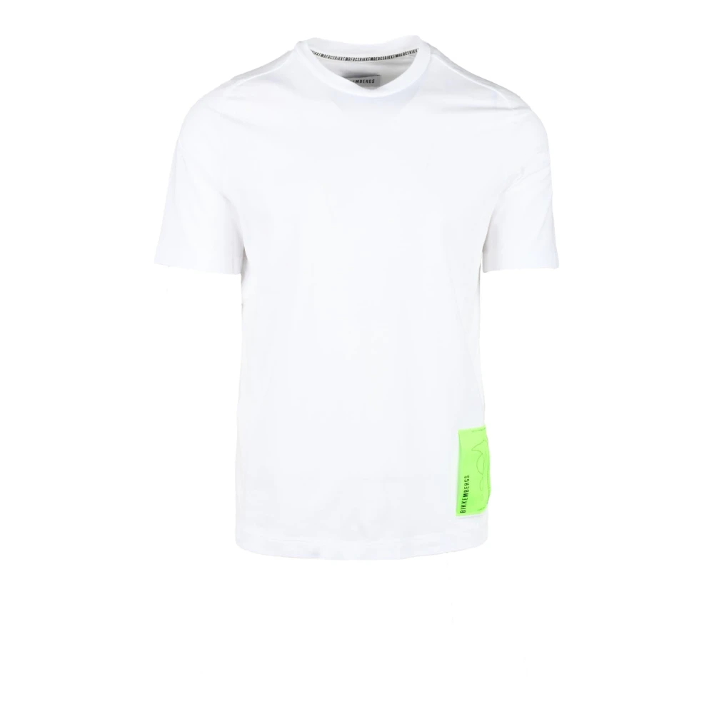 Bikkembergs Katoen Elastaan T-shirt White Heren