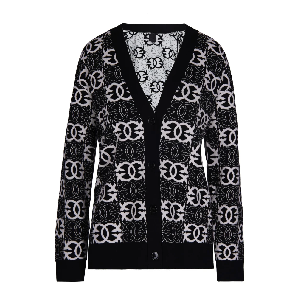 Pinko Vrouw Zwart E Trui Viscose Polyester Samenstelling