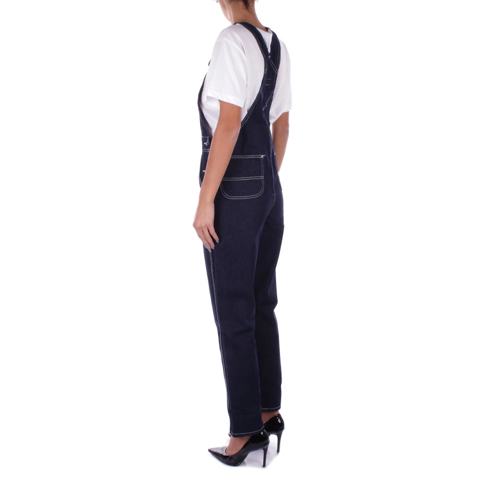 Dickies Denim Overall Jurk met Zakken Blue Dames