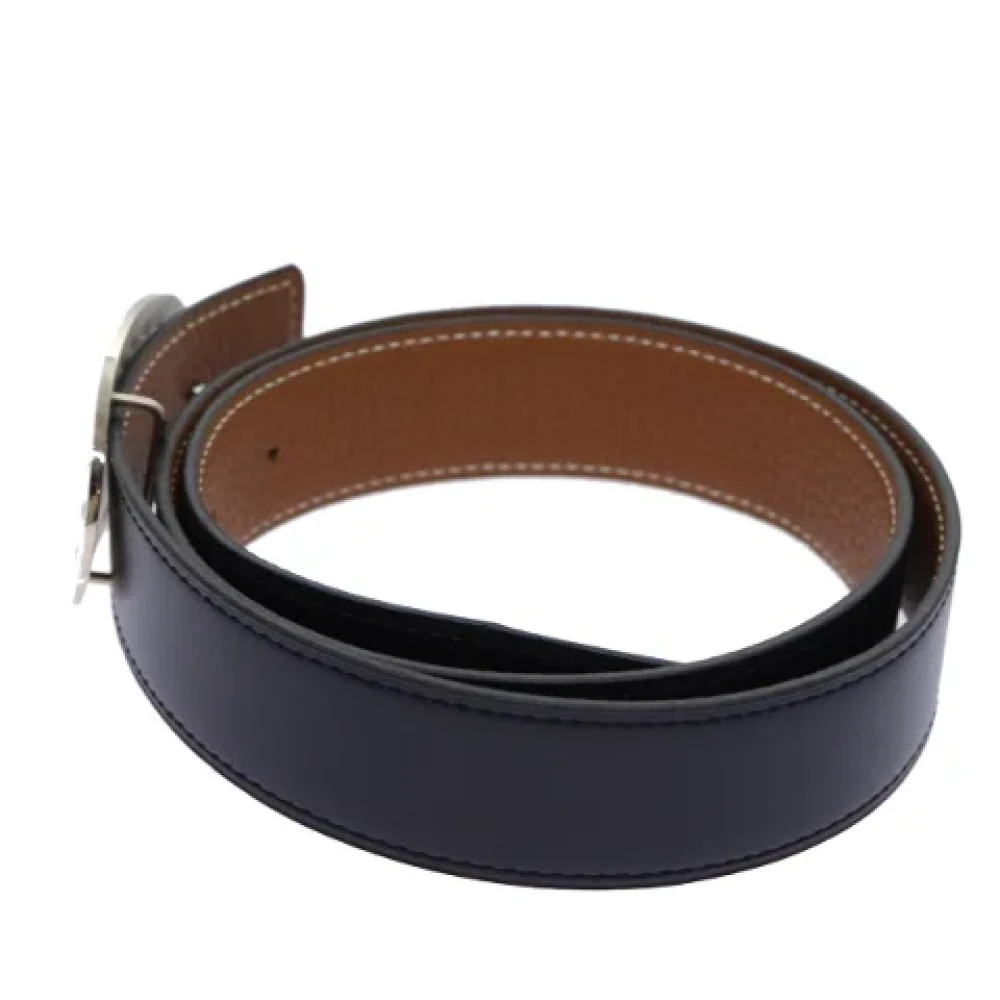 Hermès Vintage Pre-owned Leather belts Black Dames