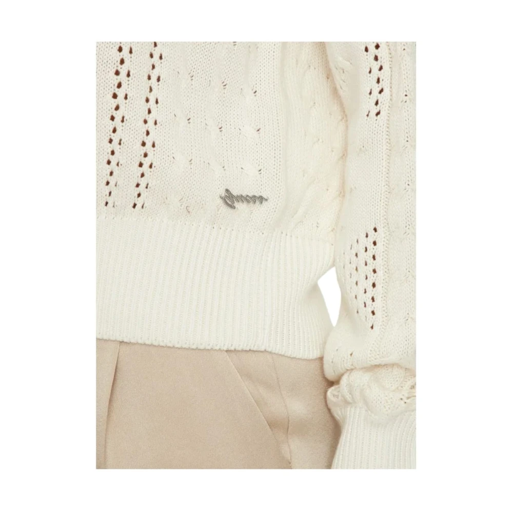 Guess Ronde hals trui White Dames