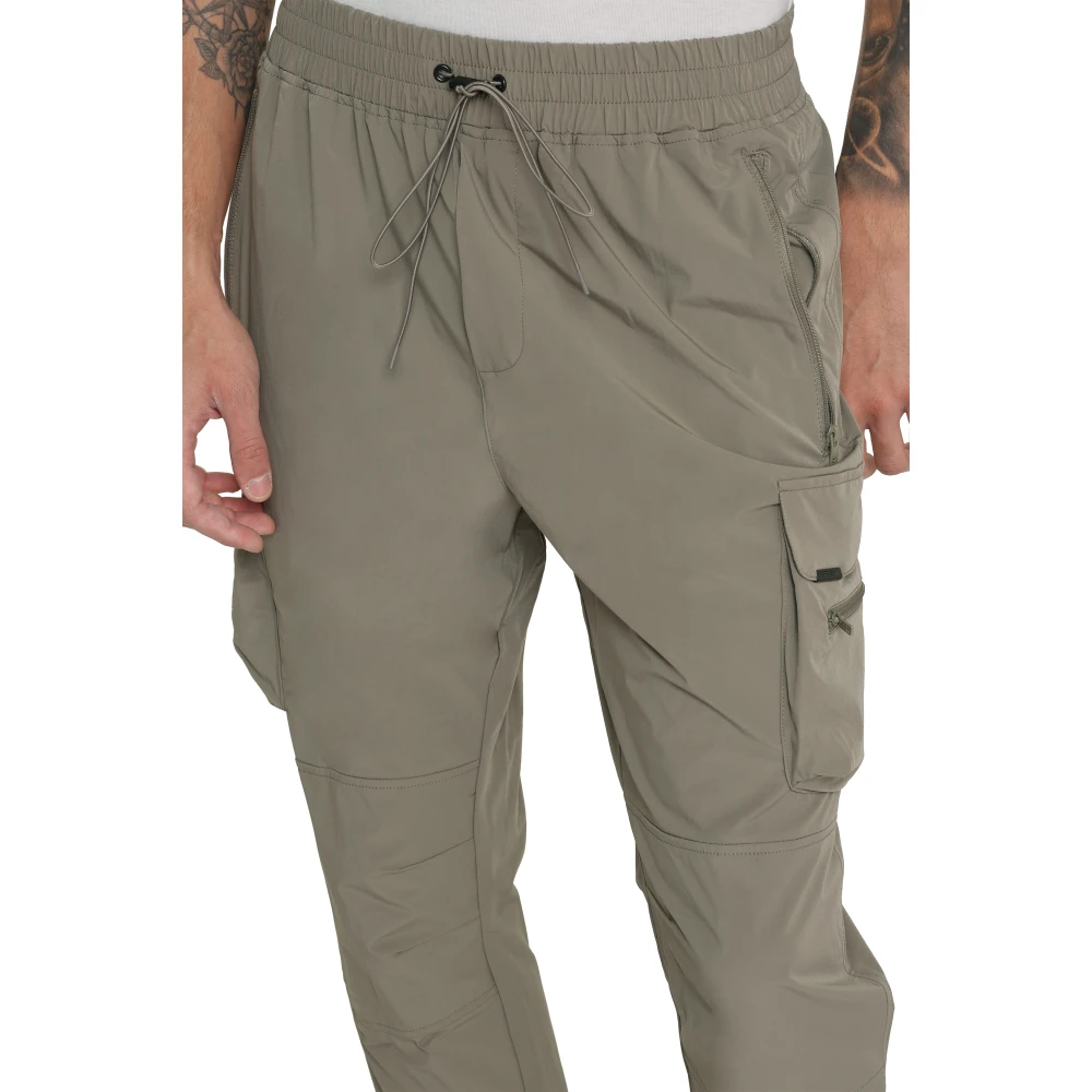 Represent Cargo Broek met Elastische Tailleband Brown Heren