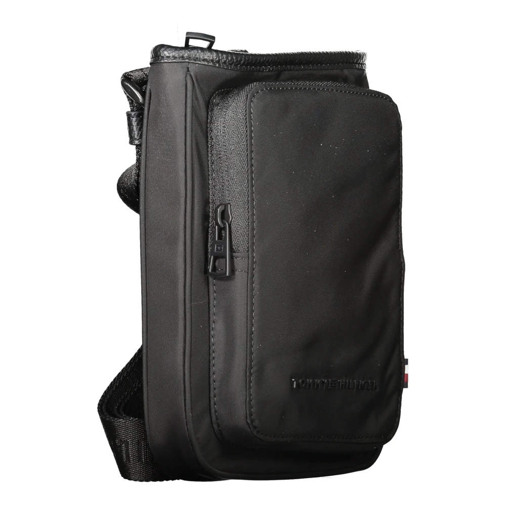 Tommy Hilfiger Zwarte Heren Schoudertas Contrast Details Black Heren