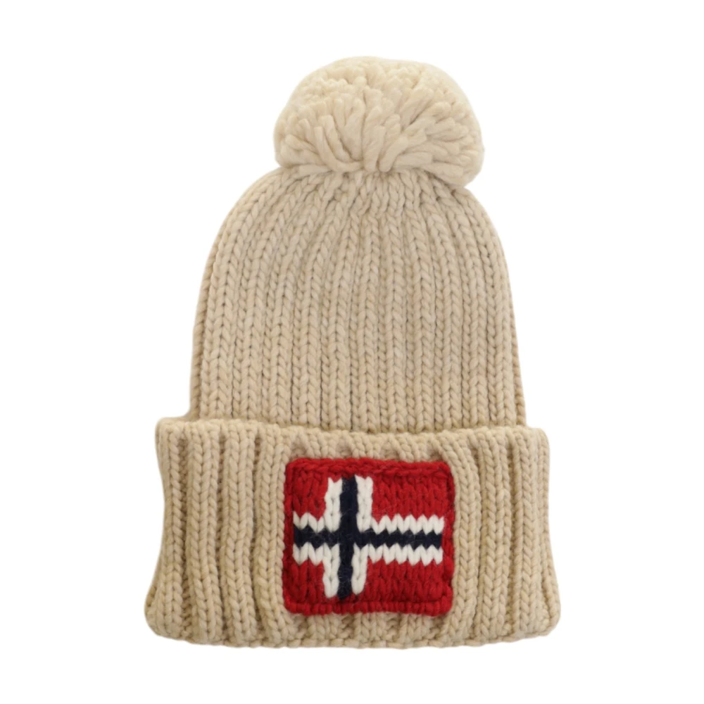 Napapijri Winter Hoeden Collectie: Acryl Wol Mix Beige Heren