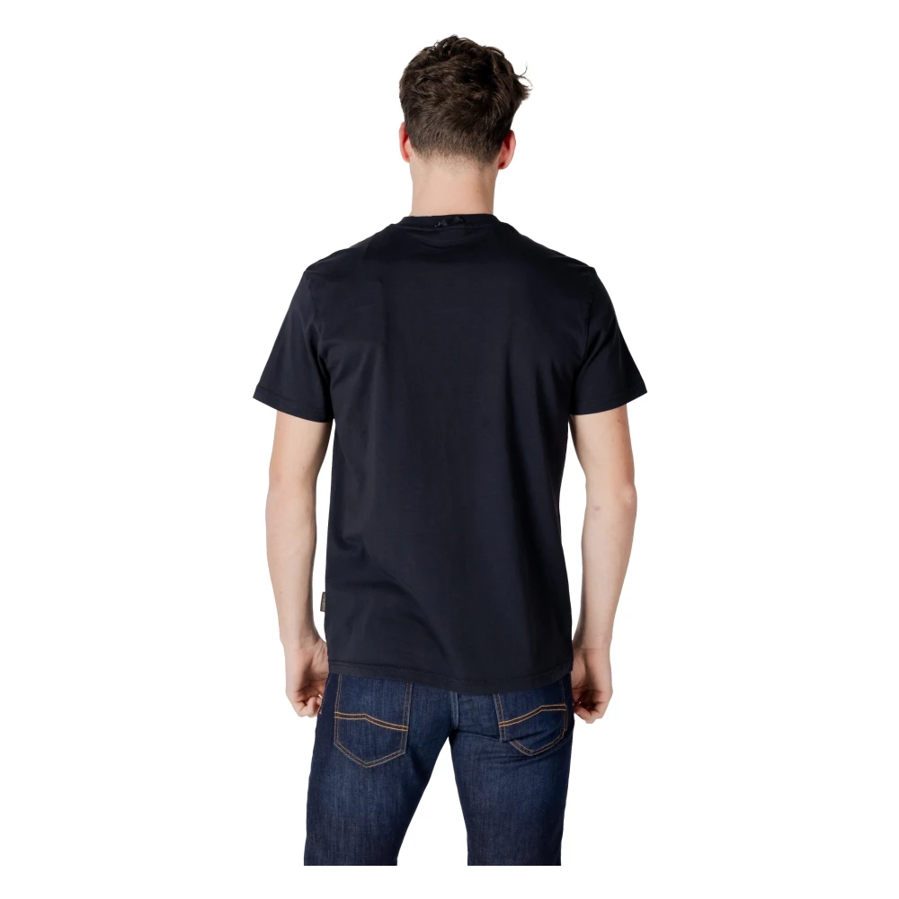 Napapijri Zwarte Bedrukt T-shirt voor Mannen Black Heren