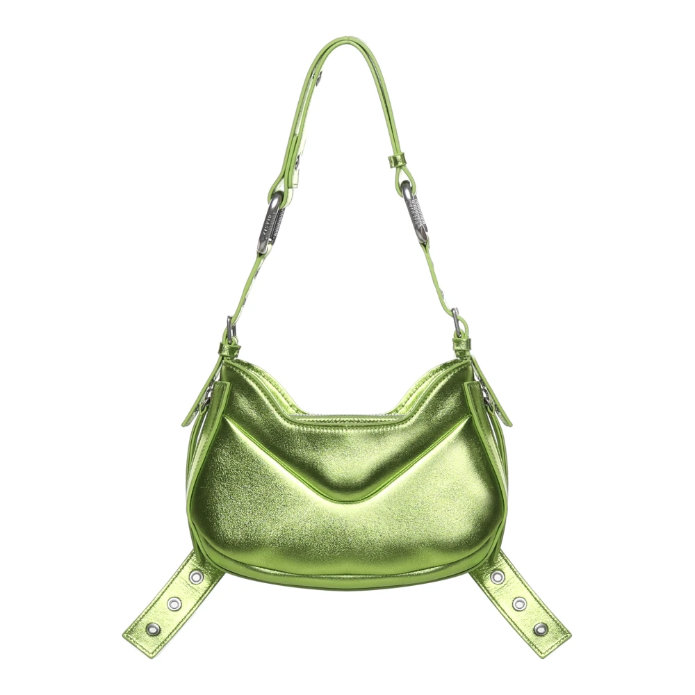 Biasia Kiwi Leren Schoudertas met Band Green Dames