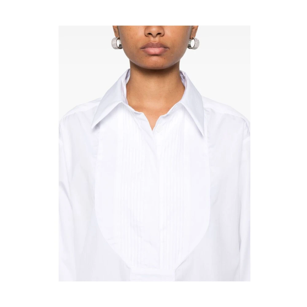 Niccolò Pasqualetti Witte Katoenen Poplin Overhemd White Dames