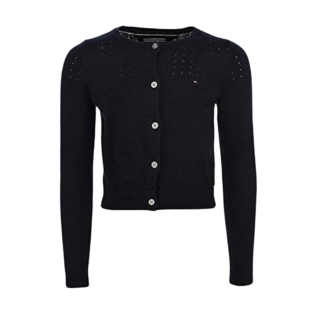 Tommy Hilfiger Girls Blue Kids Cardigans, 8 Y, Knitted Jacket