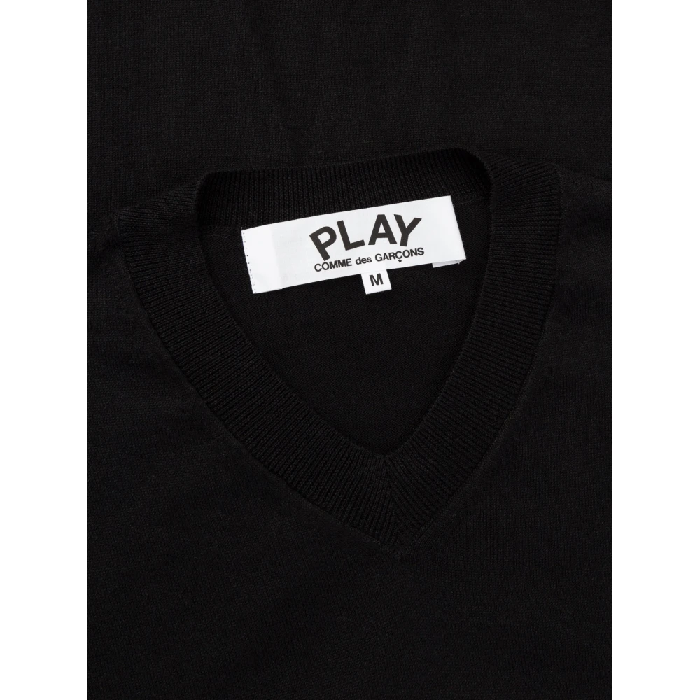 Comme des Garçons Play Round-neck Knitwear Black Heren