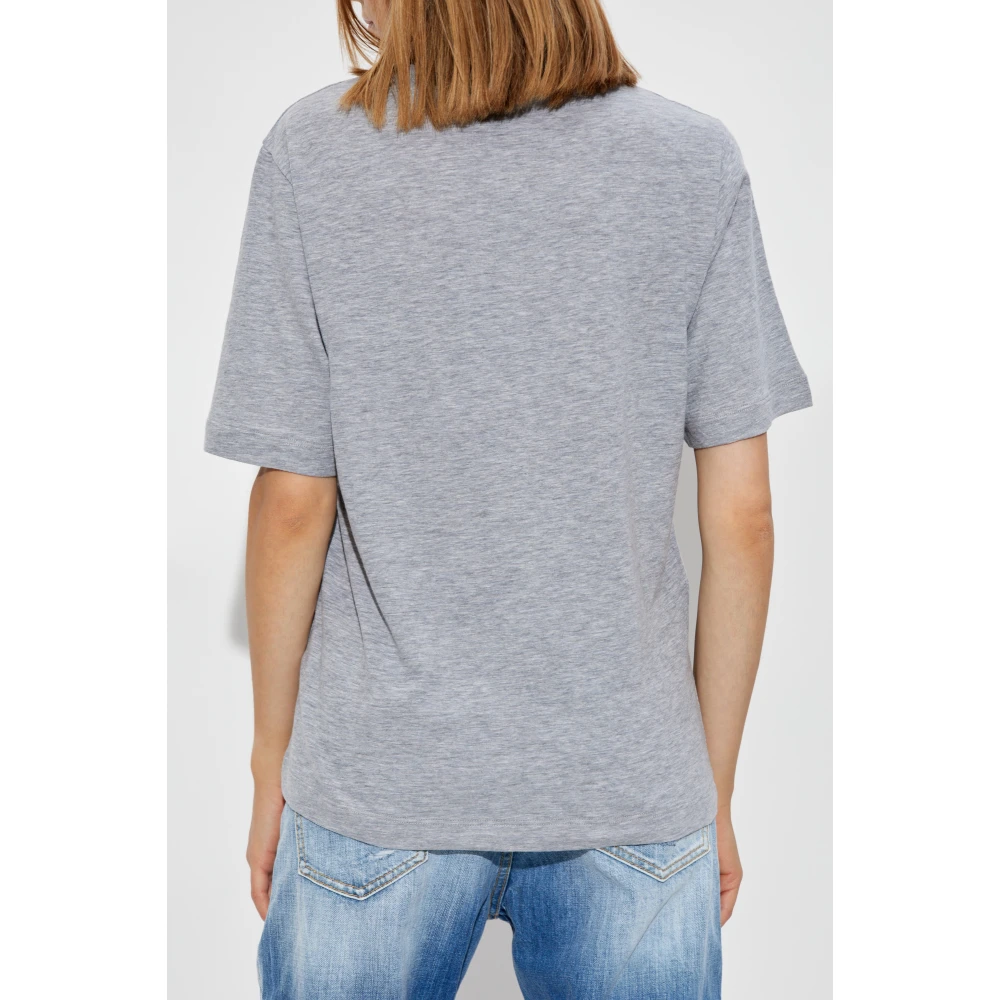 Dsquared2 T-shirt met logo Gray Dames